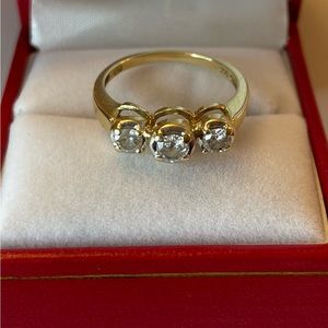 Vintage Designer NH 14k Yellow Gold 0.5 CT Diamond Ring